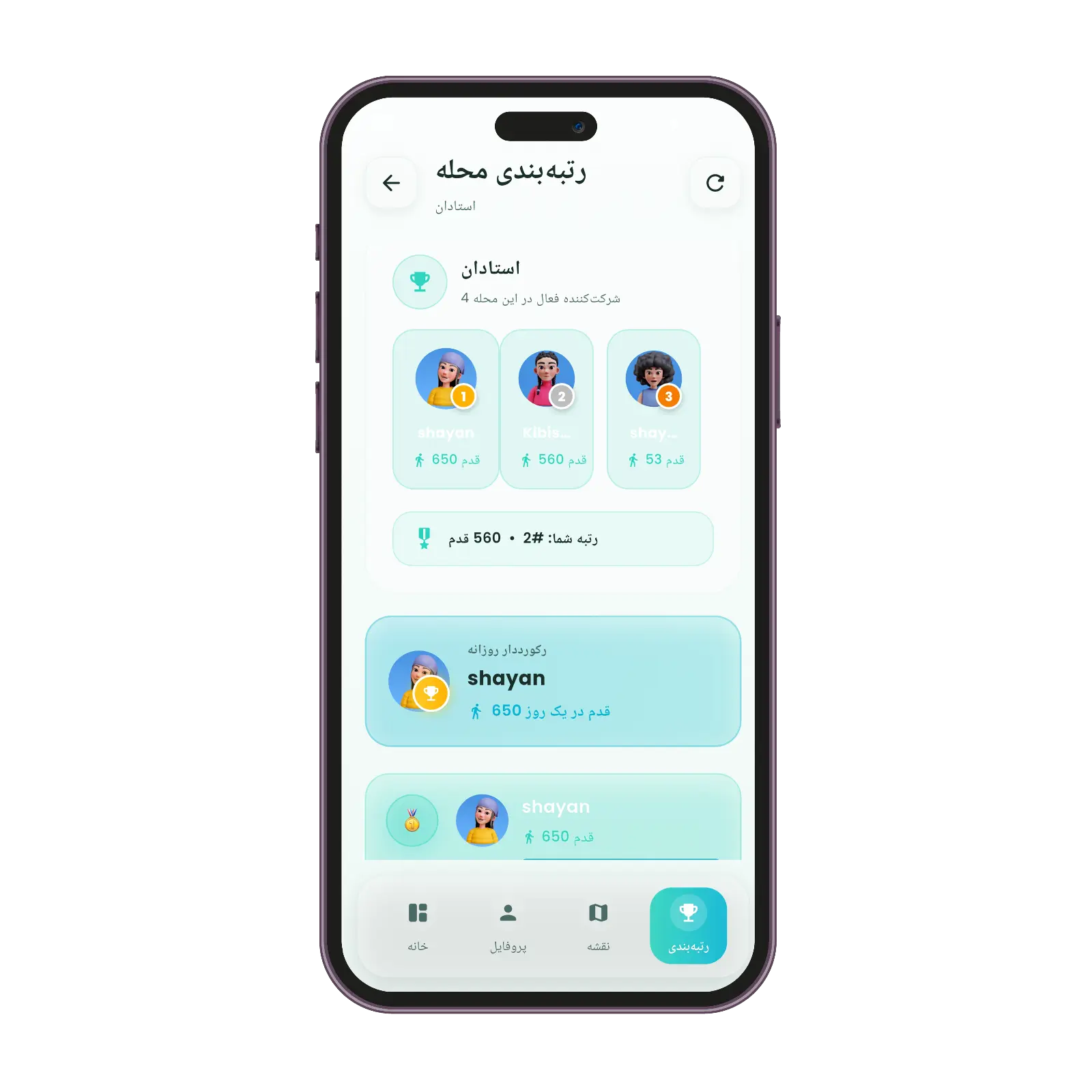 Leaderboard Screen